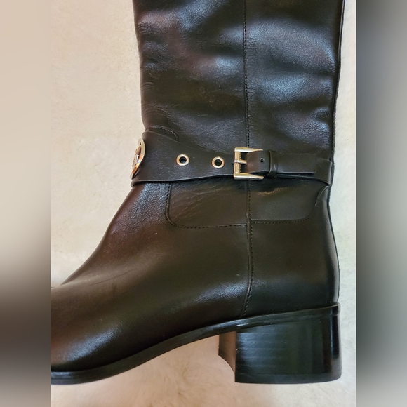 Michael Kors Leather Round Toe Knee High Boots Size 8 - Picture 13 of 16